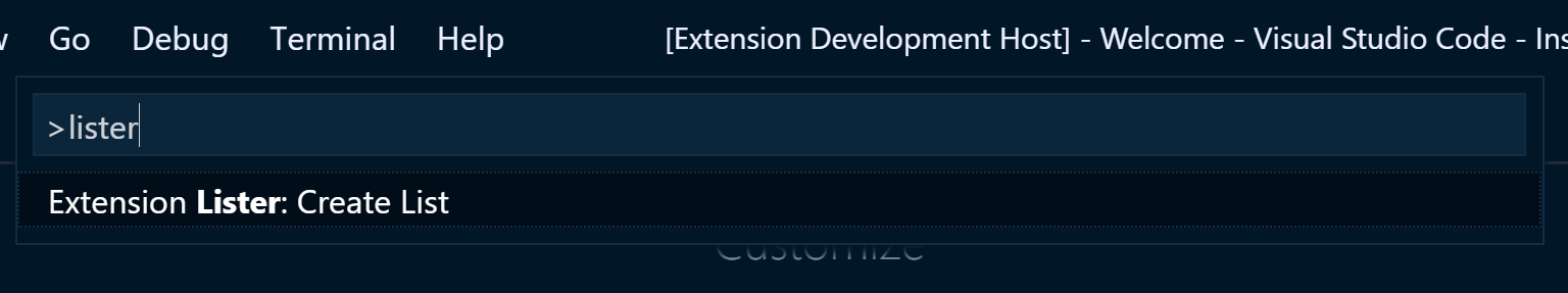 Testing out the Extension Lister extension
